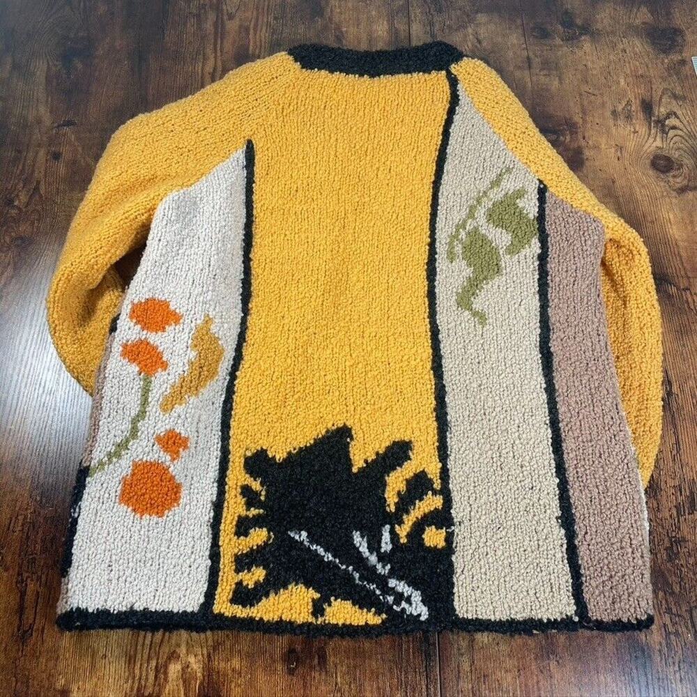 Vintage 1960 ILARIA hand knit made in Italy cardigan sweater Wool Size 12 Mult - Picture 2 of 6